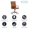 Flash Furniture High Back Brown/Black LeatherSoft Executive Swivel Chair GO-2286H-BR-BK-GG - alternate 7